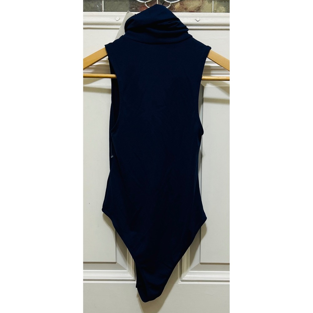 ZARA Sleeveless Turtleneck Bodysuit Navy Blue Women US S - Picture 4 of 4